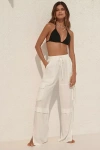 Beach Riot Gianna Linen Pants In White