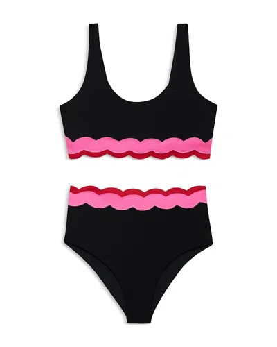 Beach Riot Girls' Little Marin Harriet Two Piece Swimsuit - Little Kid, Big Kid In Black