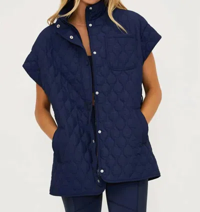 Beach Riot Glenn Quilted Puffer Vest In Ultramarine Blue In Multi