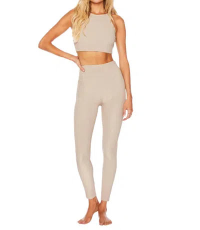 Beach Riot Glitter Ayla Legging In Taupe In Gray