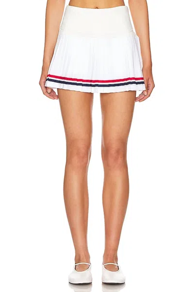 Beach Riot Gloria High Waist Mini Skirt In Americana In White