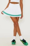 Beach Riot Gloria Pleated Skort In Courtside White