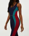 Beach Riot Grayson Rib Colorblock Crop Tank In Blue