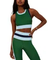 Beach Riot Gwen Active Top In Ivy Colorblock In Green