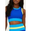 Beach Riot Gwen Rib Colorblock Sports Bra In Riviera Colorblock