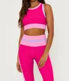 Beach Riot Gwen Colorblock Racerback Sports Bra In Multi