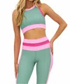 Beach Riot Gwen Top In Sage Bloom Color Block