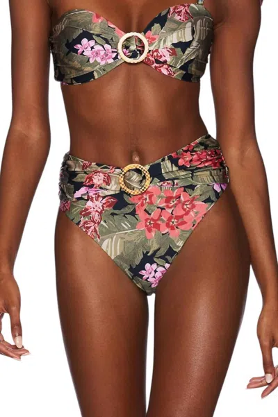 Beach Riot Halle Bikini Bottom In Fushia Orchid In Gray