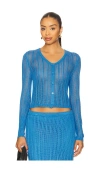 Beach Riot Hani Cardigan In Blue