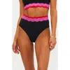 Beach Riot Harriet High Waist Bikini Bottoms In Black