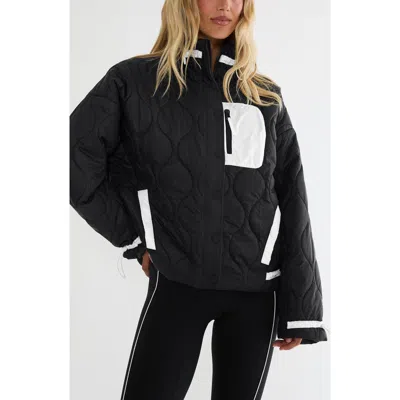 Beach Riot Harvie Quilted Jacket In Black