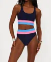 Beach Riot Heidi Bikini Bottom In Paradise Harbor Colorblock In Multi