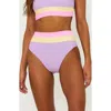 Beach Riot Heidi Bikini Bottoms Sublime Spring Colorblock In Sublime