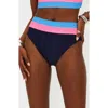 Beach Riot Heidi Colorblock High Waist Bikini Bottoms In Multi