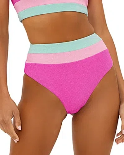 Beach Riot Heidi High Rise Bikini Bottom In Blossom