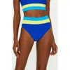 Beach Riot Heidi Stripe Bikini Bottoms In Riviera Colorblock