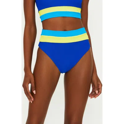 Beach Riot Heidi Stripe Bikini Bottoms In Riviera Colorblock