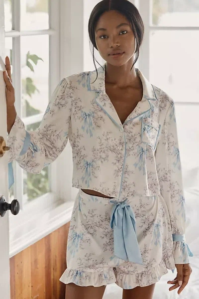 Beach Riot Hetta Pajama Set In White