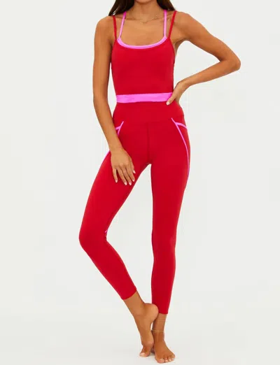 Beach Riot High-rise Von 7/8 Legging In Royal Red