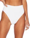 Beach Riot Highway High Waist Bow Bikini Bottoms In White
