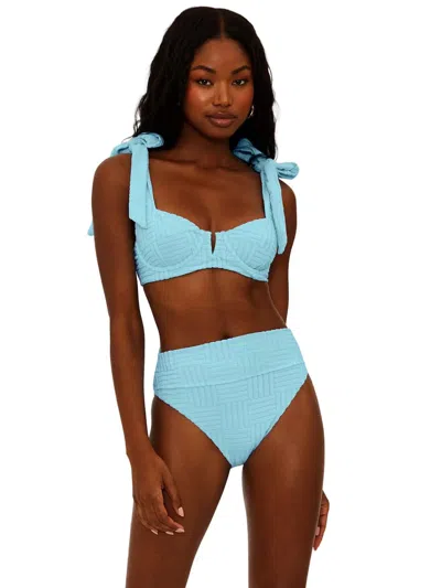 Beach Riot Highway Bikini Bottom Women's Blueberry High-rise Beach Buu893 In Gold