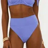 Beach Riot Highway Bikini Bottom Womens Periwinkle Stretch Swimwear Buu623 In Blue