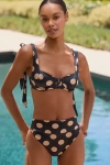 Beach Riot Highway Bikini Bottoms Midnight Polka Dot In Black