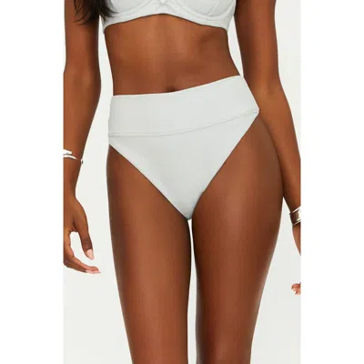 Beach Riot Highway Bikini Bottoms In Silver Shine