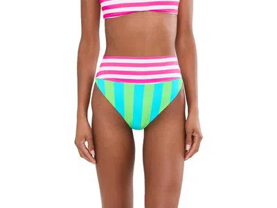 Beach Riot Highway Bikini Bottoms In Cove Stripe In Multi