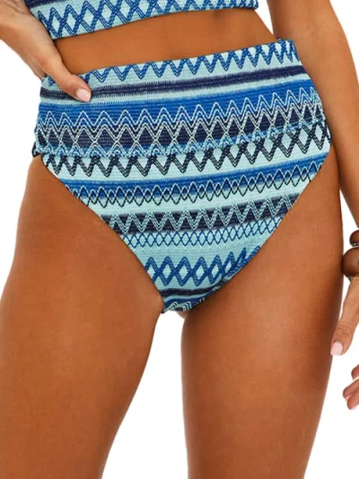 Beach Riot Highway Crochet High-waist Bikini Bottom In Day Dream