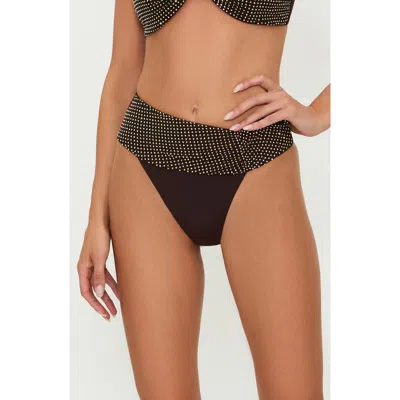 Beach Riot Highway Crystal Embellished Bikini Bottoms In Java Jewel
