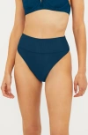 Beach Riot Highway High Waist Bikini Bottoms In Empathy Blue