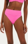 Beach Riot Highway High Waist Bikini Bottoms In Pink