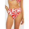 Beach Riot Highway High Waist Bikini Bottoms In Red