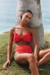 Beach Riot Highway High-waisted Bikini Bottoms In Red