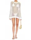 Beach Riot Hilary Mesh Round Neck Sweater In White In White