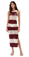 Beach Riot Holly Stripe Sheer Open Knit Cover-up Dress In Multi