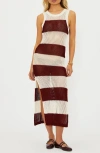 Beach Riot Holly Stripe Sheer Open Knit Cover-up Dress In Multi