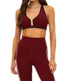 Beach Riot Ida Athletic Top In Maroon Merlot In Brown