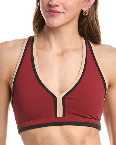 Beach Riot Ida Sports Bra In Brown