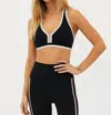 Beach Riot Ida Colorblock Racerback Sports Bra In Black
