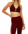 Beach Riot Ida Athletic Top In Maroon Merlot In Burgundy