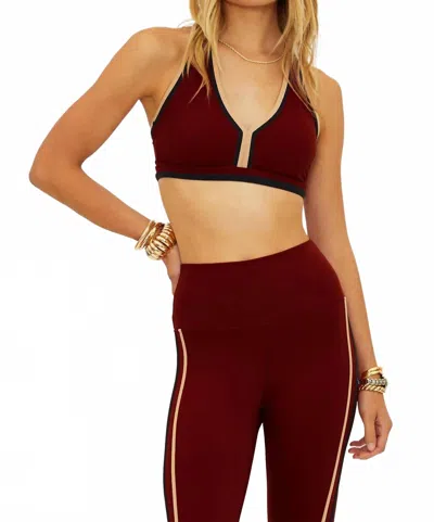 BEACH RIOT IDA TOP IN MAROON MERLOT