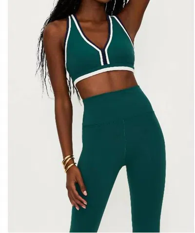 Beach Riot Ida Top In Pine Green Colorblock In Multi