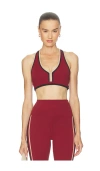 Beach Riot Ida Athletic Top In Maroon Merlot In Red