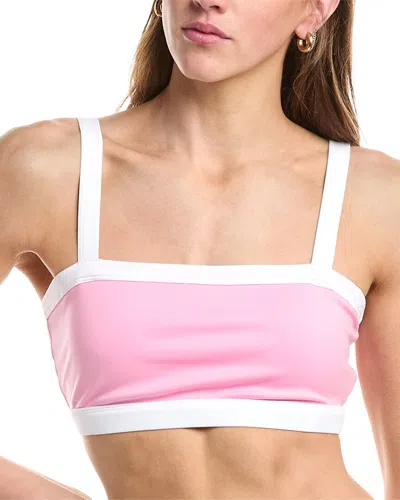 Beach Riot Indy Bandeau Sports Bra In Pink