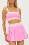 Beach Riot Indy Colorblock Sports Bra In Prism Pink