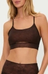 Beach Riot Isla Metallic Cutout Sports Bra