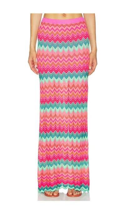Beach Riot Ivana Maxi Skirt In Pink