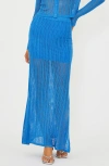 Beach Riot Ivana Open Knit Cover-up Pencil Skirt In Blue